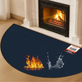 TOHONFOO Fireplace Mat for Home Protection, 4'11'' x 2'8'' x 0.04'', Blue | 1800°F fireplace rugs fireproof, fiberglass hearth rugs for fireplaces fire resistant protect against embers, easy to clean