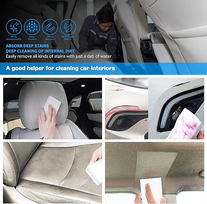 10Pack Melamine Sponges for Multi-Purpose Cleaning - Tough, Durable Magic Sponge Erasers for Use on Sinks, Kitchen, Bathrooms, Walls, Floors, Bathtubs, Shoes, Furniture, Cars - Won't Rip Easily.