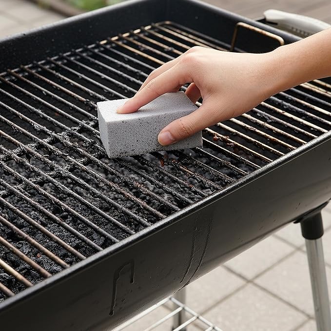 4 Pack Grill Cleaning Bricks Pumice Stone Cleaner Blocks | Commercial grade pumice for oven, stove, BBQ grill, cookers, frying pans and flat top griddles