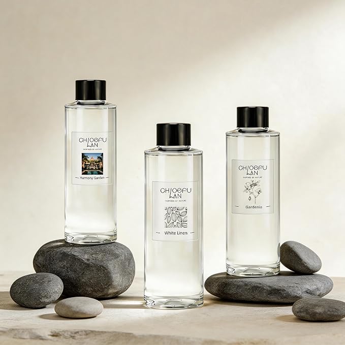 Chloefu LAN Eucalyptus Diffuser Refill Scented Oil 6.76 fl oz Natural Essential Oil - Best for Farmhouse Bathroom Decor, Air Diffuser, 0% Alcohol, Non Toxic Air Freshener