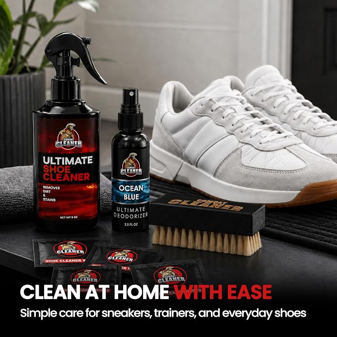 Combat Cleaner Shoe Cleaning Kit – Complete Sneaker Care Solution for Leather, Suede, Canvas, Mesh, Nubuck & More