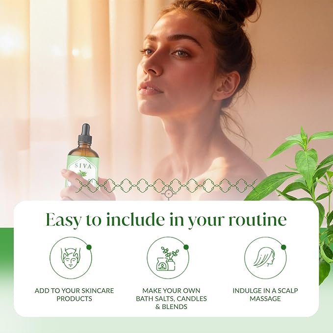Siva Tea Tree Essential Oil, Glass Bottle with Dropper, 4 Fl Oz (118 ml) | Tea Tree Oil for Hair Care, Scalp Care, Face Care, Skin Care, Nail Care, Diffuser, Humidifier, Soap Making & DIY Blending