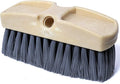 Guttermaster Grey Flow Through Essential Flagged-End Brush Head, 8-Inch | GM-214P-8 Oblong medium stiff bristle brush for floor, desk scrub, compatible with pole handle