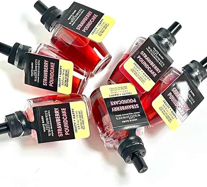 Strawberry Poundcake Wallflowers Refills - Holiday Favorites THANKSGIVING CHRISTMAS - 2022 Edition - 0.8fl Oz - Pack of 6