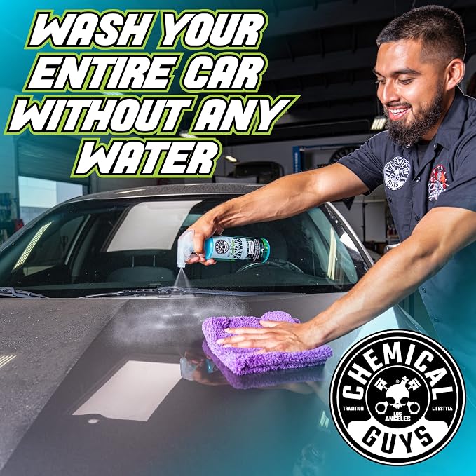 Chemical Guys, Swift Wipe Waterless Car Wash Spray, High Lubrication, 16 oz | Spray and wipe to clean and shine paint, glass and wheels with no water, a slick gloss for quick washes anywhere