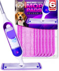 VanDuck Reusable Mop Pads Compatible with Swiffer PowerMop (6 Pack) - Multi-Surface Mopping Pad Refills for Hardwood Floor Cleaning