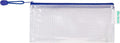 Tarifold Mesh Zipper Storage Bags, 9-7/8" x 4-1/2", Blue, 8 Pack | 8 reusable zipper storage bags, 9-7/8" x 4-1/2", for documents and supplies, blue, home, office or travel