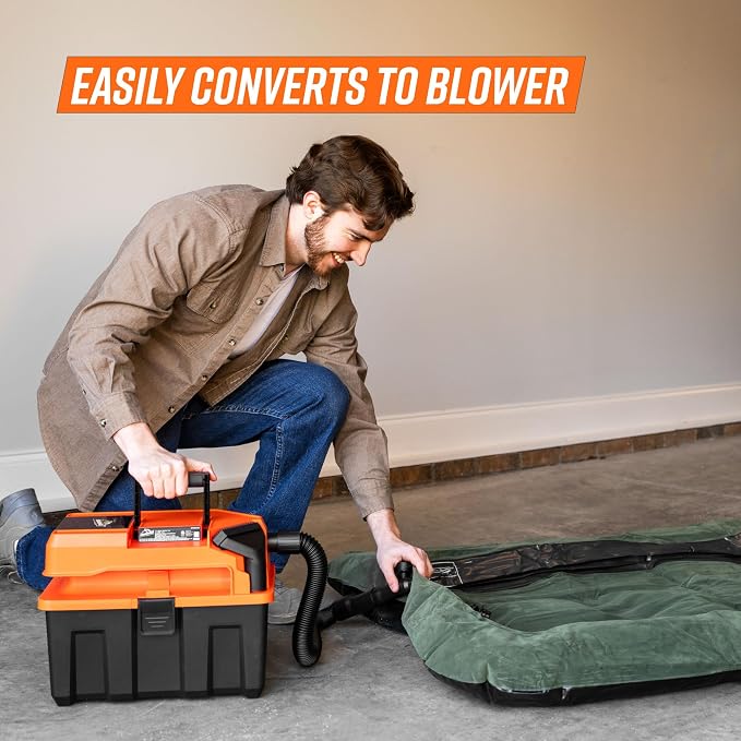 Armor All DVTB202 0902 2.5-Gal 20V Cordless Wet/Dry Vac with 2.0Ah Battery