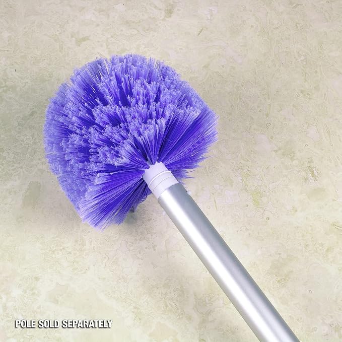 Poolmaster Cobweb Brush, Indoor and Outdoor Spider Web Remover for Ceilings, Corners, Patios and Pool Cages, Fits Standard Pole (Pack of 6)