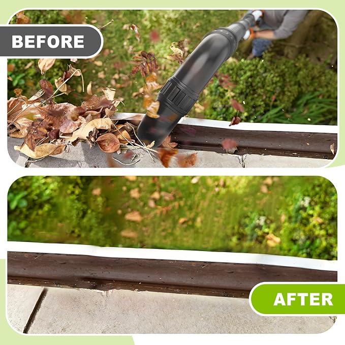 Sealegend 8.3FT Gutter Cleaning Attachment Compatible with EGO Leaf Blower | for Electric Blowers LB5302/LB6504/LB7654/LB8803-2/LB6151..., Swivel Tail-Wand for Easier Control, 360°Nozzle