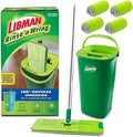 Libman Rinse 'n Wring Mop and Bucket System | Microfiber Floor Mop | Hardwood Floor Cleaner | Wet & Dry Mop | Clean & Dirty Water Chambers | Power Blades | 5 Total Microfiber Pads