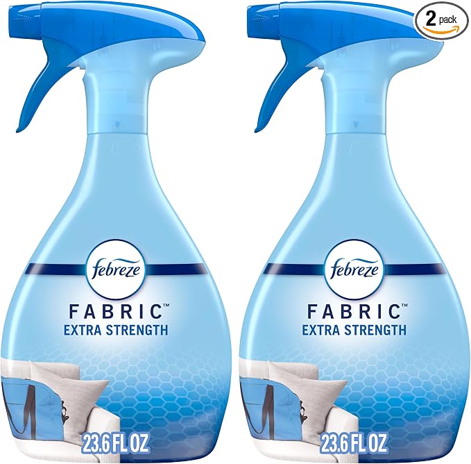 Febreze Fabric Spray Air Freshener, Odor-Fighting Fabric Refresher, Sneaker Balls Alternative, Couch Cleaner, Linen Spray, Multi-Use, Extra Strength Scent, 23.6 fl oz (Pack of 2)