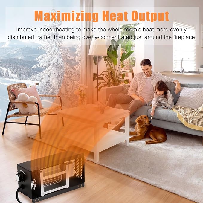 Criditpid S31105 Wood Stove Blower Fan for GHP Group, Monessen/Majestic (MHSC Brands), Majestic Dutchwest Windsor, CFM US Century Plate Steel Freestanding Wood Stove Fireplace, Speed Variable Blower.