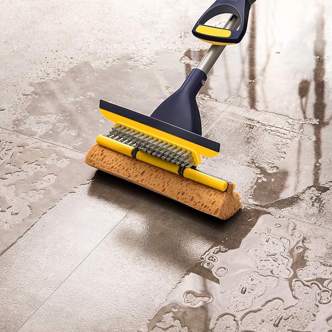 Yocada Sponge Mop Replacement Refill Head, 2 PCS | Home Commercial Use Tile Floor Bathroom Garage Cleaning Easily Dry Wringing