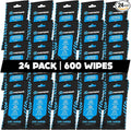 Fortress Car Interior Wipes (25 ct, Pack of 24) for Car Interior Cleaning, Dashboard, Seats, Detailing, and Steering Wheel [Travel Size] Skin-Safe Car Interior Cleaner Supplies