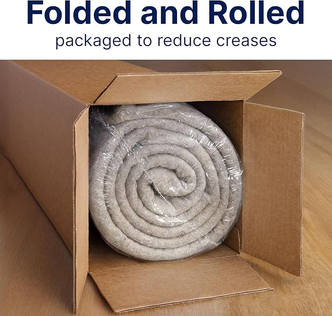 RUGPADUSA - Eco-Plush - 8'10" x 11'10" - 1/4" Thick - 100% Felt - Premium Cushioned Rug Pad - Available in 3 Thicknesses, Many Custom Sizes
