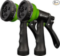 AUTOMAN-Garden-Hose-Nozzle, 2 Pack ABS Water Spray Nozzle with Heavy Duty 7 Adjustable Watering Patterns,Slip Resistant for Watering Plants,Lawn& Garden,Washing Cars,Cleaning,Showering Pets - Green