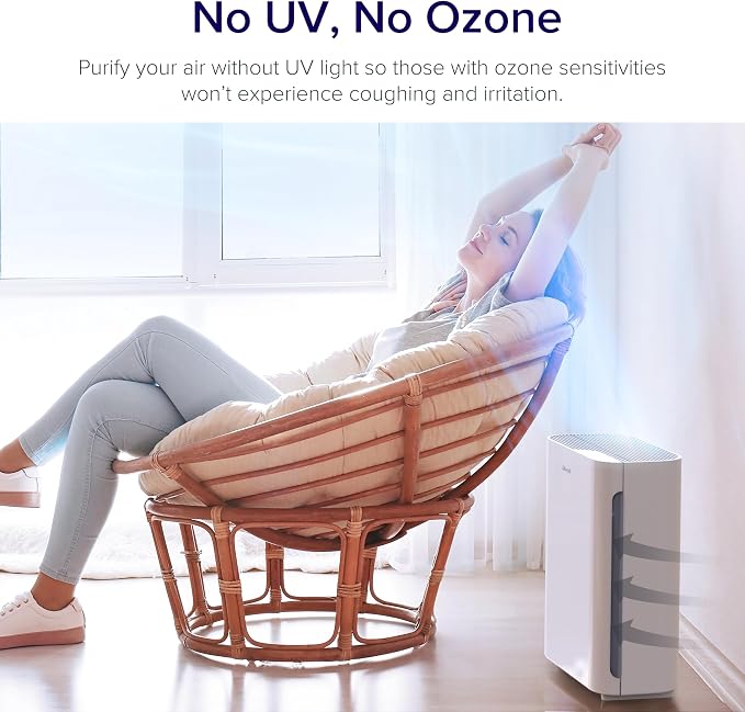 LEVOIT Air Purifier for Home Bedroom,Quiet Clean with Washable PreFilter for Dander,Smoke,Dust,Pollen,AHAM Verifide,Odor Eliminators, Medium Sized Rooms,Pet Hair Remover,Vital 100,White(Pack of 2)