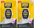 Grime Boss Heavy Duty Surface and Hand Wipes (2x60ct) | Wet Wipes Remove Paint, Oil, Grease, Adhesives, Mud, Dirt | Shop Wipes Replace Cleaners like Rags, Towels, Pumice, Soap