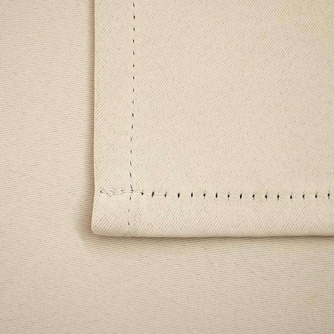 Pickluc Cafe Curtain (Half Window Curtain) 30 Inches Length, Rod Pocket Kitchen Curtain, Short Blackout Curtain for Small Window, 30" Wide and 30" Long, 2 Panels, Ivory