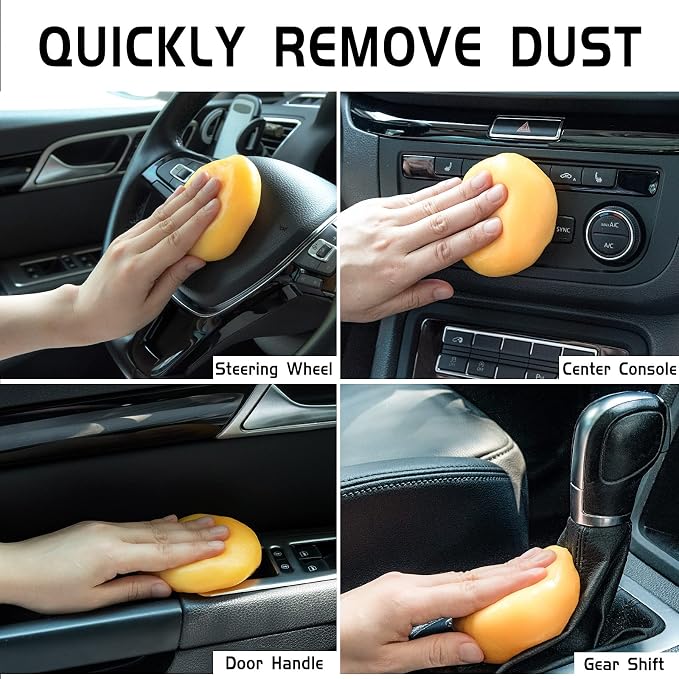 TICARVE 2pack Cleaning Gel for Car Putty Slime Car Accessories Cleaner Kit | Car Interior Cleaner Kits Auto Detail Putty Tools Detail Kit Keyboard Office Laptop Dust Remover Reusable Gift For Men Women
