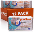 Pool Blok Pumie 12-Pack Pumice Stone for Pool Tile Cleaning - Calcium Remover for Tile & Plaster Stain - Cleaner for Calcium Build Up - Grout & Concrete Scouring PB-12-5.75x2.87x2.87
