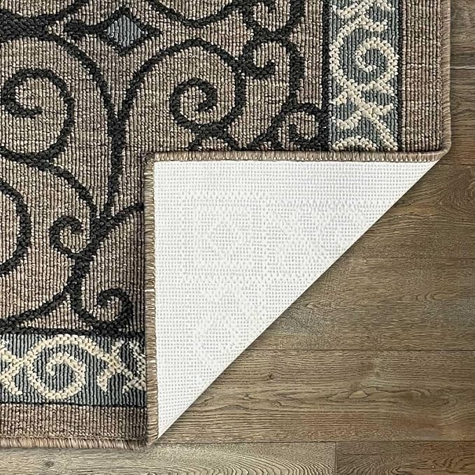 Pilgrim Home and Hearth 19674-1 - 4'x6' Area Rug - Area Rug with Non-Slip Backing, Ideal for Enteryway, Living Room, Bedroom, Kitchen, Bathroom, Laundry Room - Easy Clean, Durable, Low Pile Rug