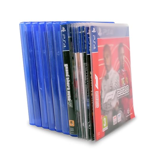 Tarifold Video Game Storage Sleeves for PS4 Games, Closing Flap, 25 Pack | Holds PS4 game disc and cover, durable 120-micron polypropylene, scratch-resistant, saves up to 70% storage space