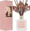 Reed Diffuser Sets- Satin Rose Scented Diffuser with Sticks Home Fragrance Reed Diffuser for Bathroom Shelf Decor