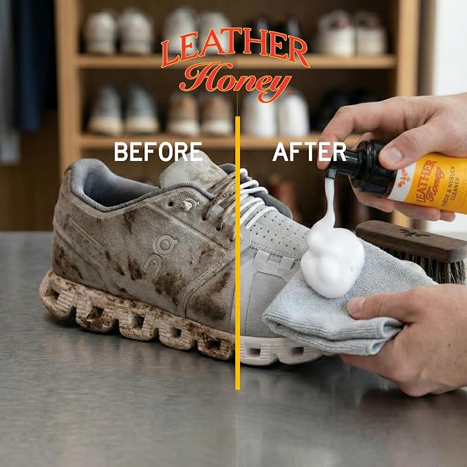 Leather Honey Suede & Nubuck Care Kit – Cleaner, Protector, Brush, Eraser | Non-toxic, made in the USA & trusted since 1968. Clean & protect any color shoes, boots, Uggs, furniture, jackets & bags.