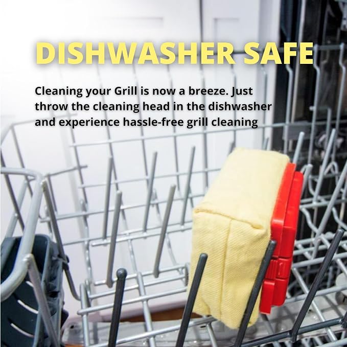 Grill Rescue BBQ Replaceable Cleaning Head, Bristle Free - Durable and Unique Grill Tools for Cast Iron or Stainless-Steel Grates, Barbecue Cleaner (Replaceable Head)