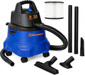 Koblenz WD-5 L2 Wet Dry Vacuum Cleaner, Blower, Shop Vac 3.5 PHP, 5 Gallon | 3-in-1 Suction & Blower, Swivel Casters, Twist-N-Lock Hose, Large Vacuum Cleaners for Home, Workshop, Car, Blue/Black