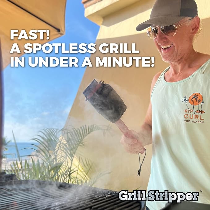 Grill Stripper Grill Cleaner for Outdoor Grill - Replacement Grill Sponge | Flame-Resistant Steam Sponge Refill for Grill Stripper BBQ Grill Cleaner For Outdoor Grill - Essential Grilling Accessories