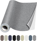 Fabric Repair Patches, 17X158 Inch Linen Repair Tape Self-Adhesive Fabric Patches Durable, DIY Large Linen Tape for Sofa, Couches, Furniture, Chair, Clothing （17X158 Inch, Grey）