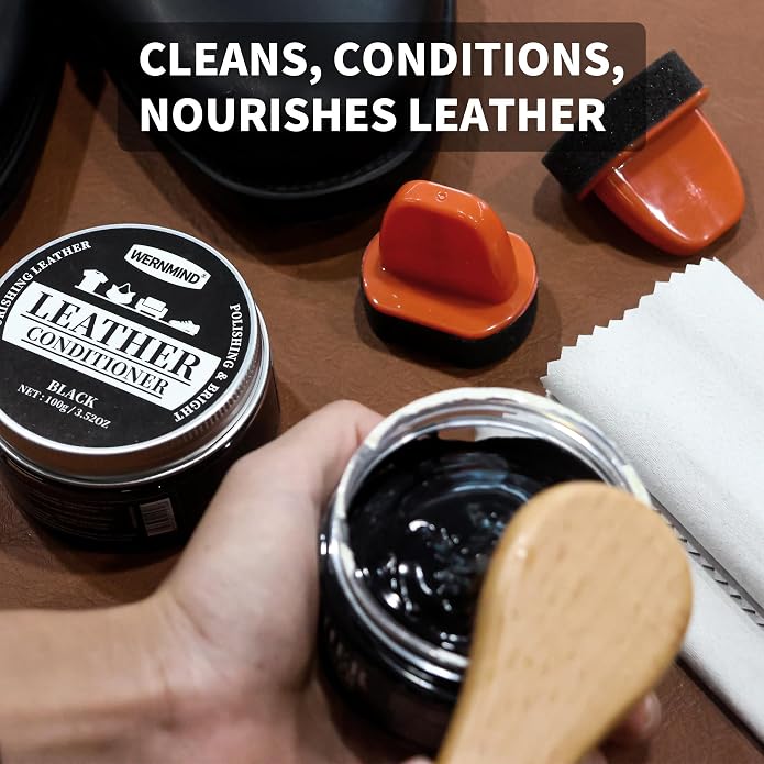 Black Neutral Shoe Polish Kit Boots Leather Conditioner Shoe Shine Cream