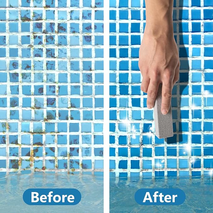 16 Pcs Pools Pumice Stone, 2 Size Pool Cleaning Pumice Block, Pools Tile Cleaner Stone for Swimming Pool Spa Kitchen Bathroom Stain and Rust Removing