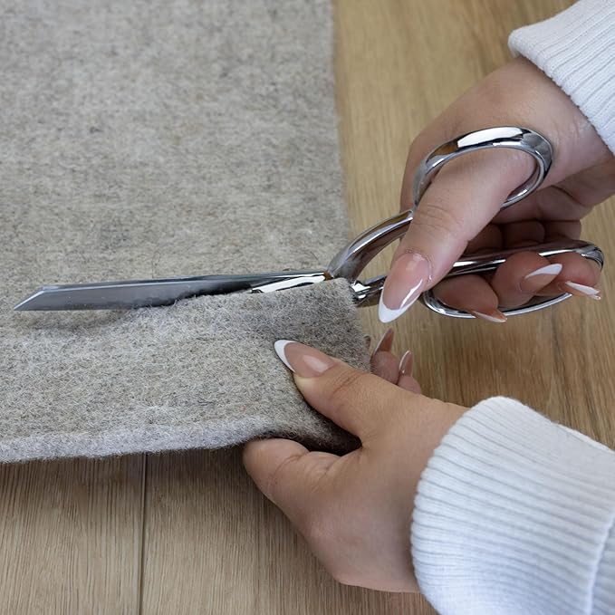 RUGPADUSA - Eco-Plush - 9' Round - 3/8" Thick - 100% Felt - Extra Cushioned Rug Pad - Available in 3 Thicknesses, Many Custom Sizes