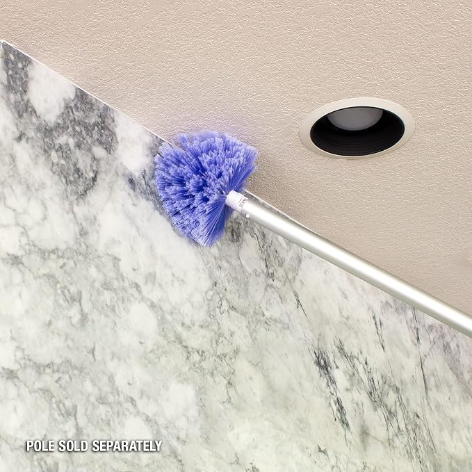 Poolmaster Cobweb Brush, Indoor and Outdoor Spider Web Remover for Ceilings, Corners, Patios and Pool Cages, Fits Standard Pole