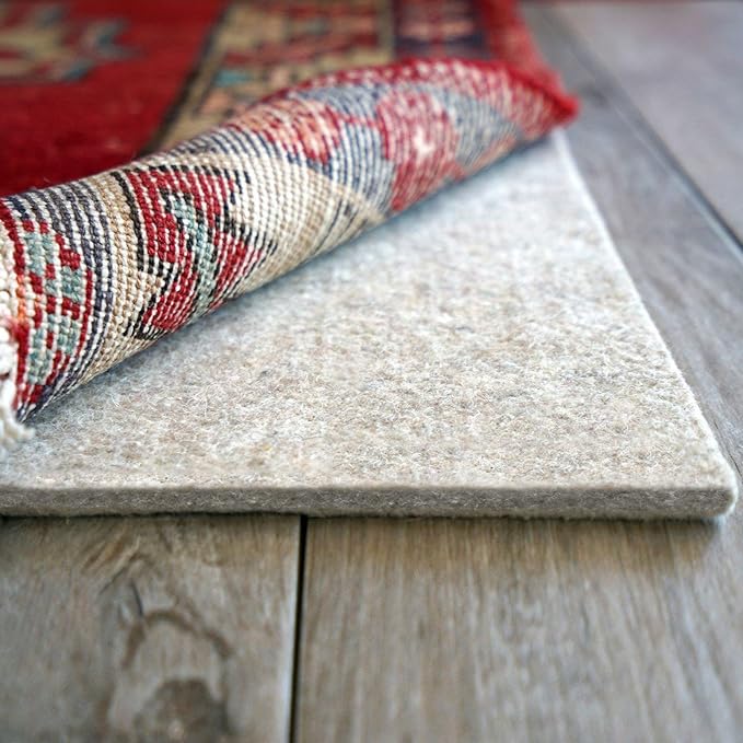 RUGPADUSA - Eco-Plush - 8' Square - 1/4" Thick - 100% Felt - Premium Cushioned Rug Pad - Available in 3 Thicknesses, Many Custom Sizes