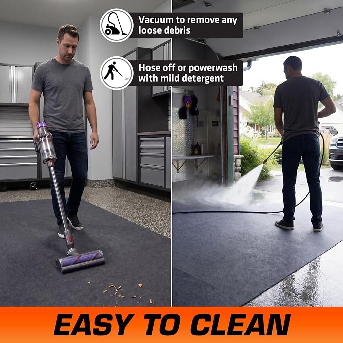 Armor All Garage Floor Mat (20' x 7'4"), Waterproof Garage Flooring, Absorbent, Premium Oil Spill Resistant Garage Pad, Durable, Protects Surfaces (Includes Double Sided Tape) (USA Made)