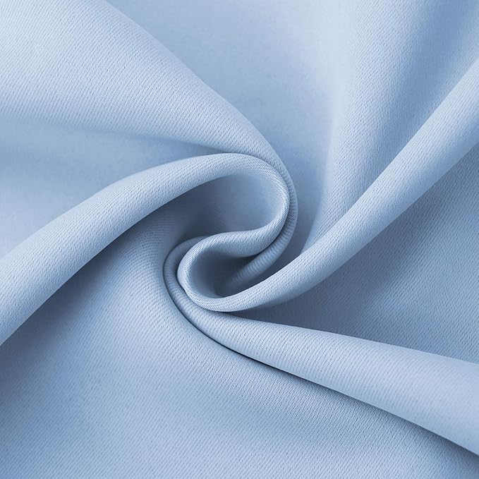 BGment Baby Blue Room Darkening Curtains 84 Inch Length for Bedroom - Rod Pocket Thermal Insulated Drapes for Living Room Boy Privacy Shading, 52 x 84 Inch, 2 Panels