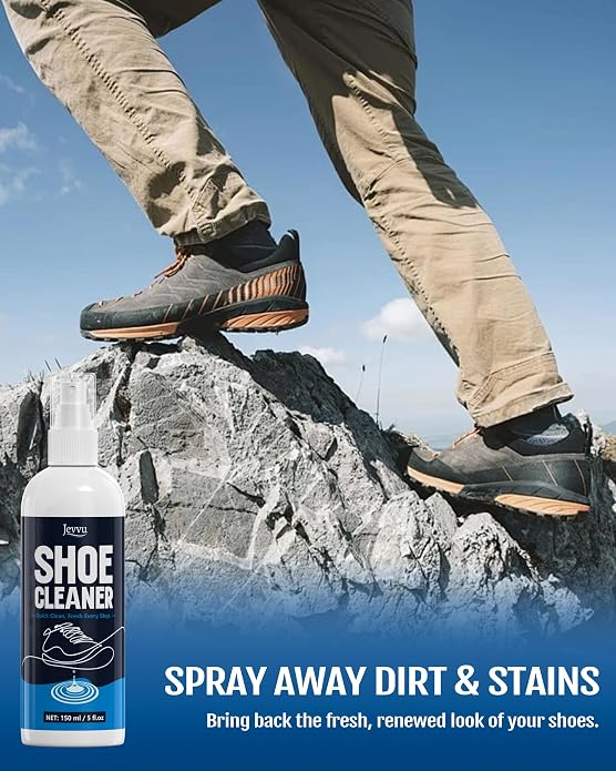 Jevvu Shoe Cleaner, Sneaker Cleaner Foam for Removing Stains and Dirt, Shoe Cleaning Kit for White Shoes