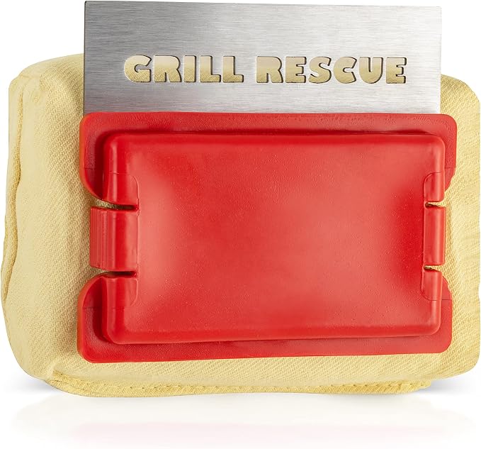 Grill Rescue BBQ Replaceable Scraper Cleaning Head, Bristle Free - Durable and Unique Scraper Tools for Cast Iron or Stainless-Steel Grates, Barbecue Cleaner (Scraper Head)