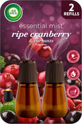 Air Wick Essential Mist – Twin Refill Ripe Cranberry & Currants, 2 Refills