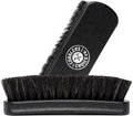 Premium Shoe Brush - Horsehair Shoe Brush - Concaved Handle for Premium Grip, Black