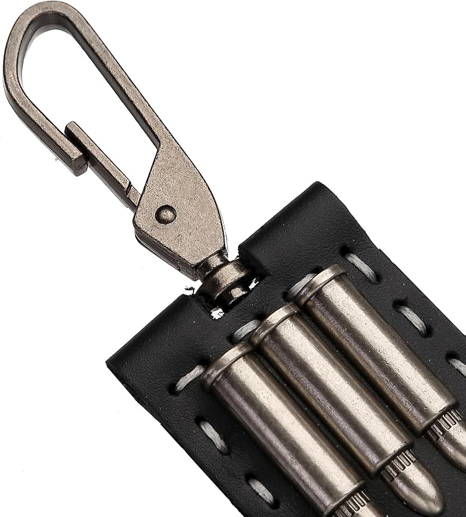 Heavy Duty Glove & Hat Clip with Carabiner, All-Metal Spring Clamp Work Glove Holder for Tool Belt, Harness, Backpack