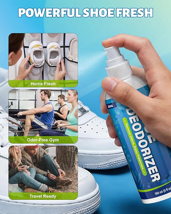 Jevvu Shoe Cleaner, Sneaker Cleaner Foam for Removing Stains and Dirt, Shoe Cleaning Kit for White Shoes