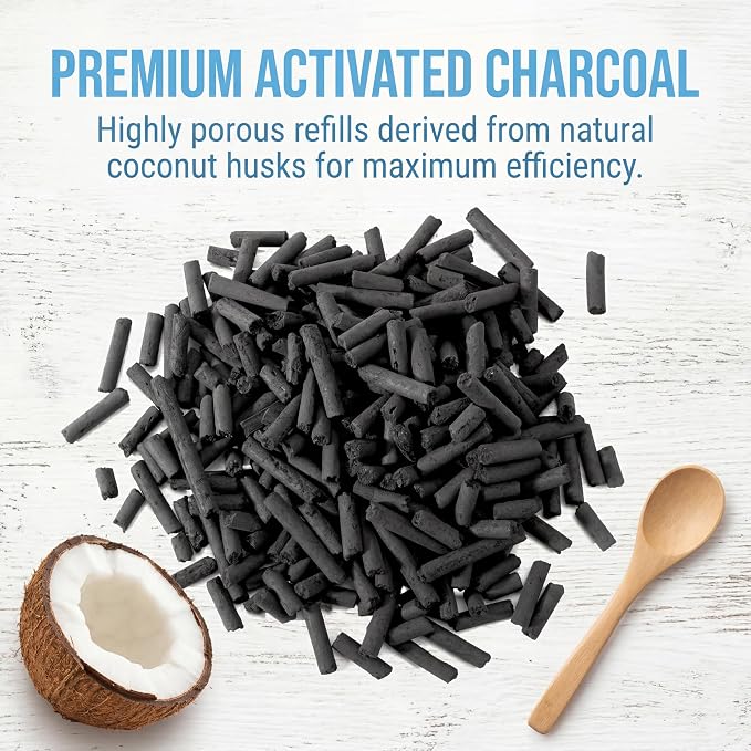 Odor Absorbing Activated Charcoal Filter Refills 2-Pack (2 Lbs) | for Lomi Electric Countertop Composter，12-Month Supply, Replacement Filters for Lomi Smart Waste Kitchen Composter