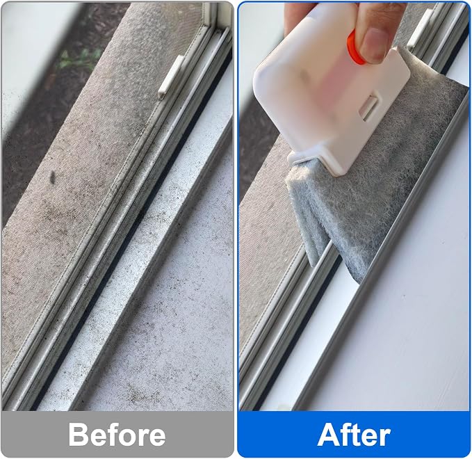 Window Track Cleaning Tools,Window Sill Cleaner Tool Kit,10 Pcs | Sliding Door Track Cleaner,Groove Crevice Seal Cleaning Brush for Tile Lines/Shutter/Car Vents/Air Conditioner/Keyboard