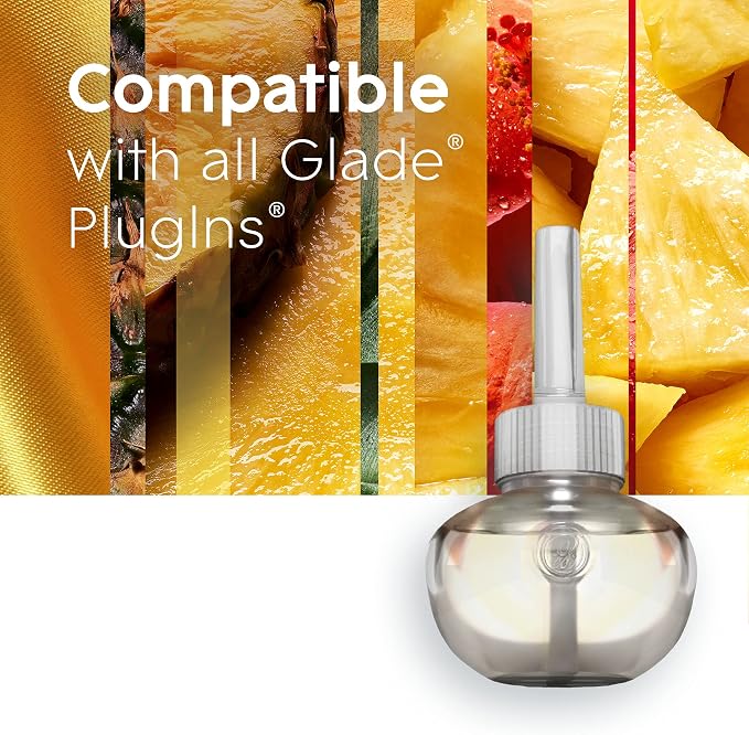 Glade PlugIns Refills Air Freshener, Scented and Essential Oils for Home and Bathroom, Hawaiian Breeze, 3.35 Fl Oz, 5 Count (Pack of 5)
